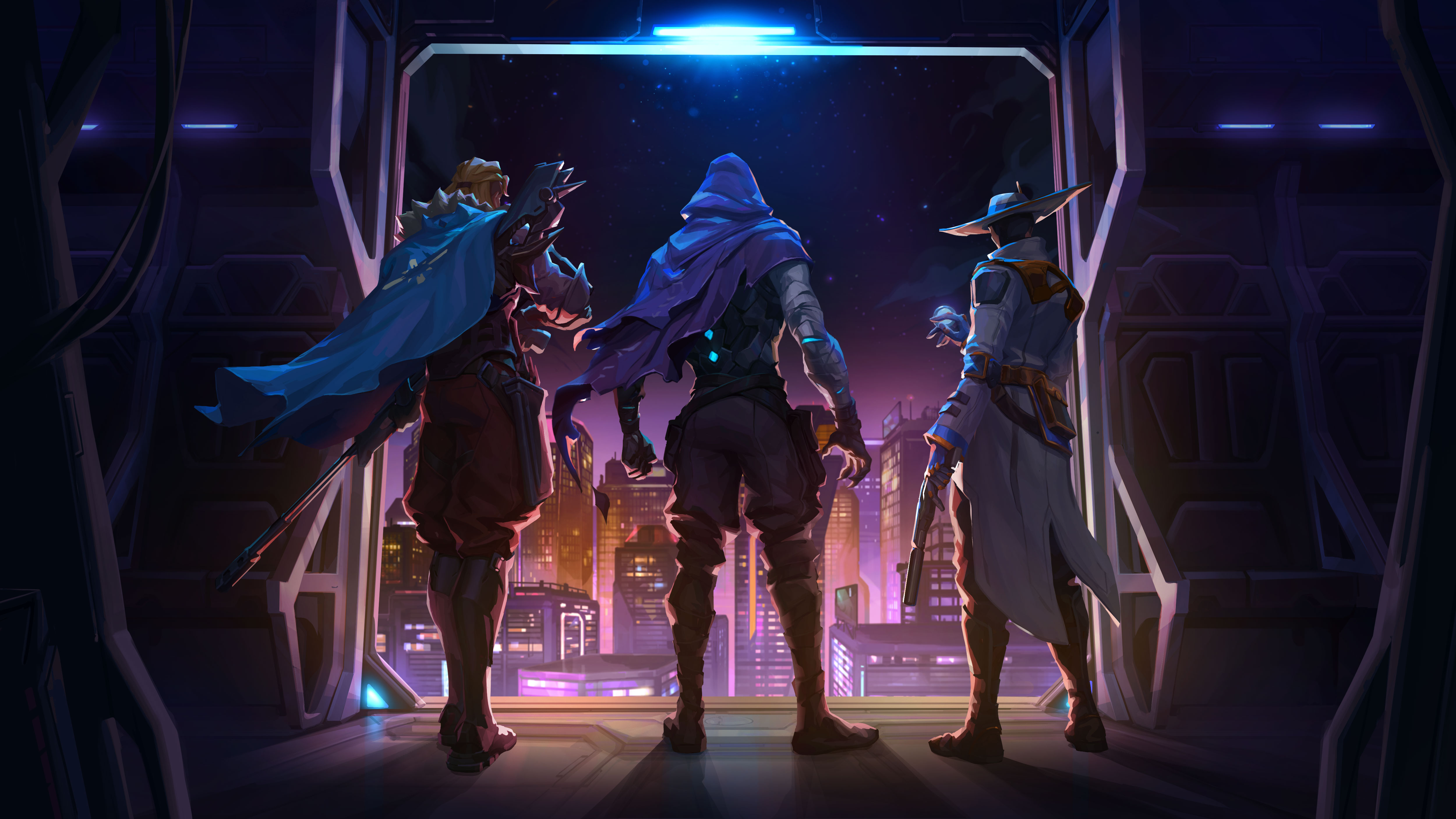 VALORANT agents preparing to enter a city
